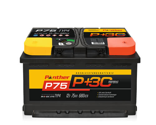 Panther P+30% Line 12V 75Ah 750A/EN gefüllt 278 mm x 175 mm x 190 mm (L x B x H)